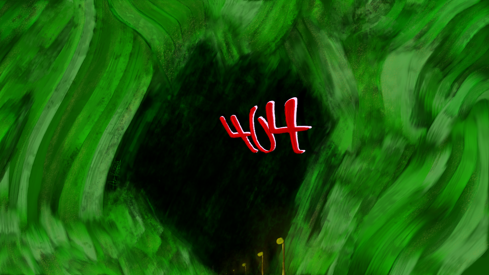 A nighttime 404